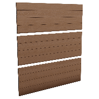 Sada 3 hnedých plotových panelov - Keter