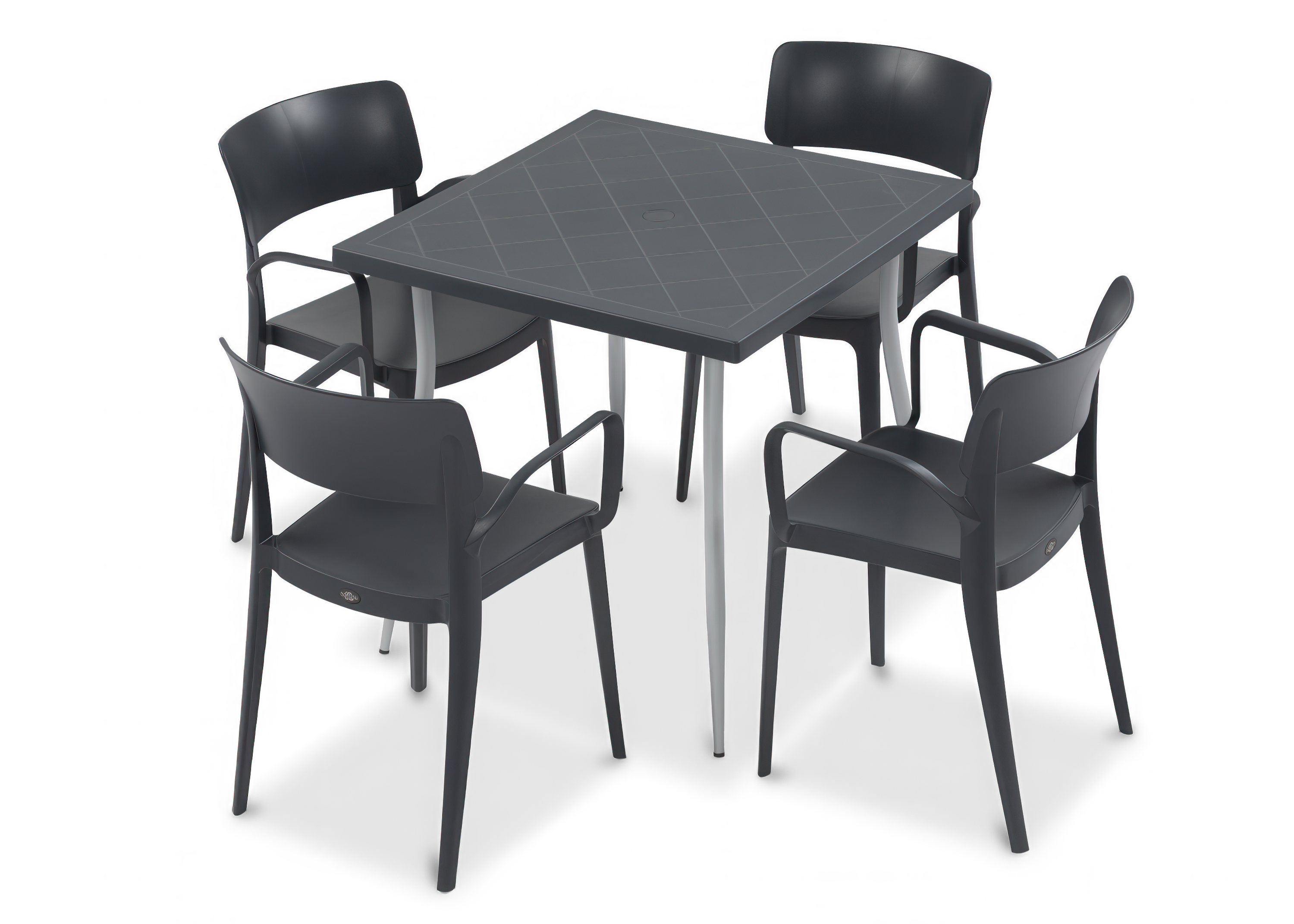 Zestaw mebli ogrodowych panora 4 plus 1 Anthracite Novussi