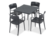 Set záhradného nábytku PANORA 4+1 antracit - NOVUSSI