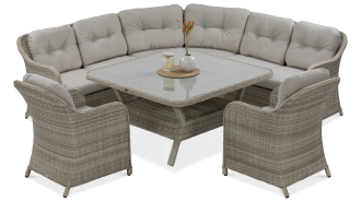 Technorattan rohová pohovka SAVONA béžová