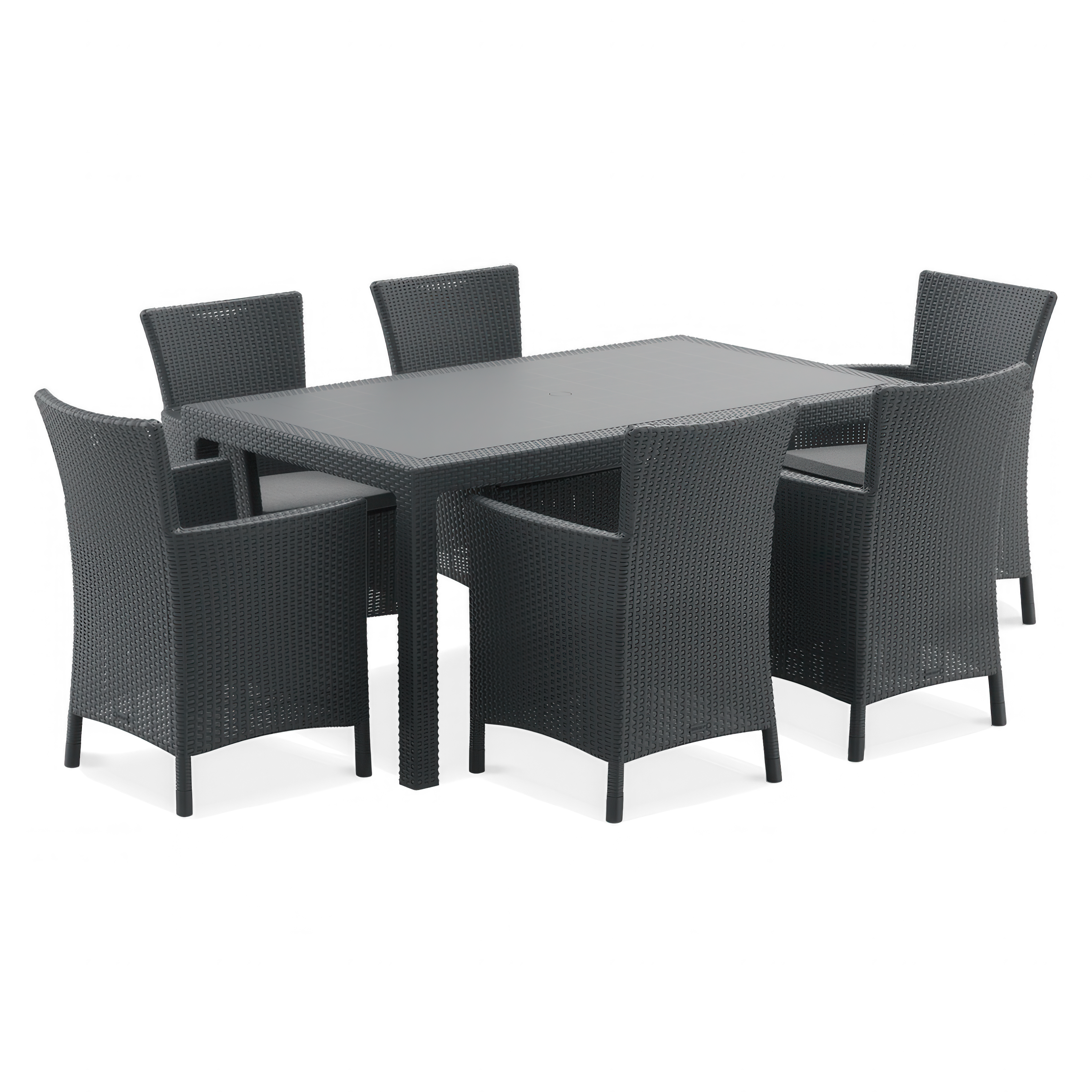 Jedálenská záhradná súprava IOWA/MELODY 6+1 Graphite - KETER