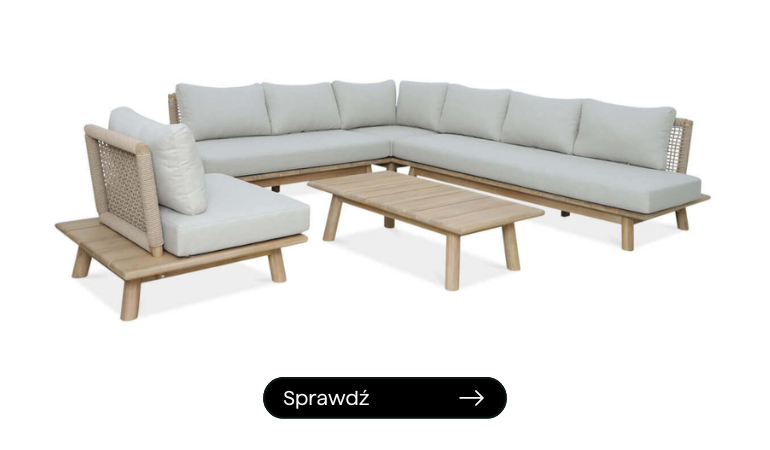 Narożnik MIYA DINING + fotel Light Grey - Focus Garden
