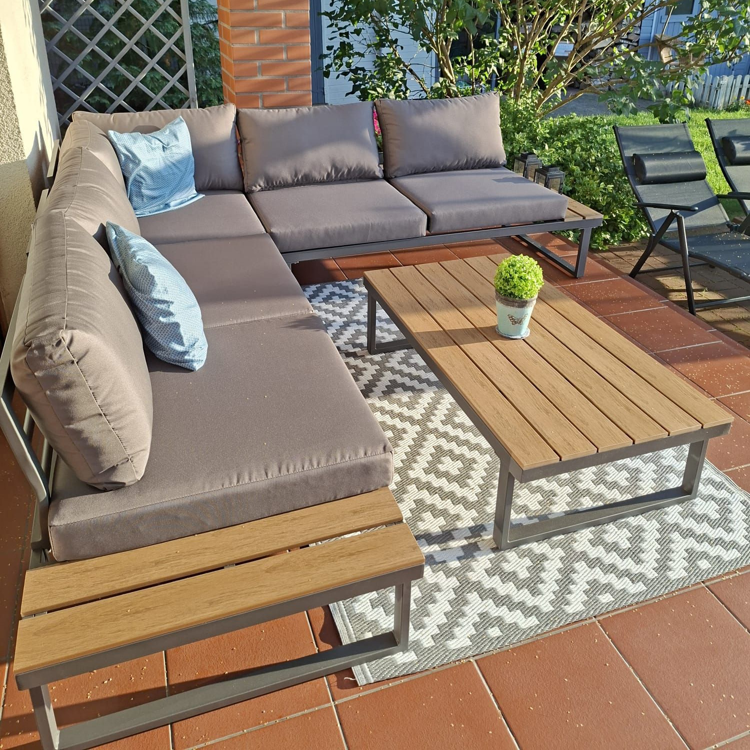 Vonkajší koberec MoodMe Scandi 120x180 cm – sivý fotografia realizácie 1