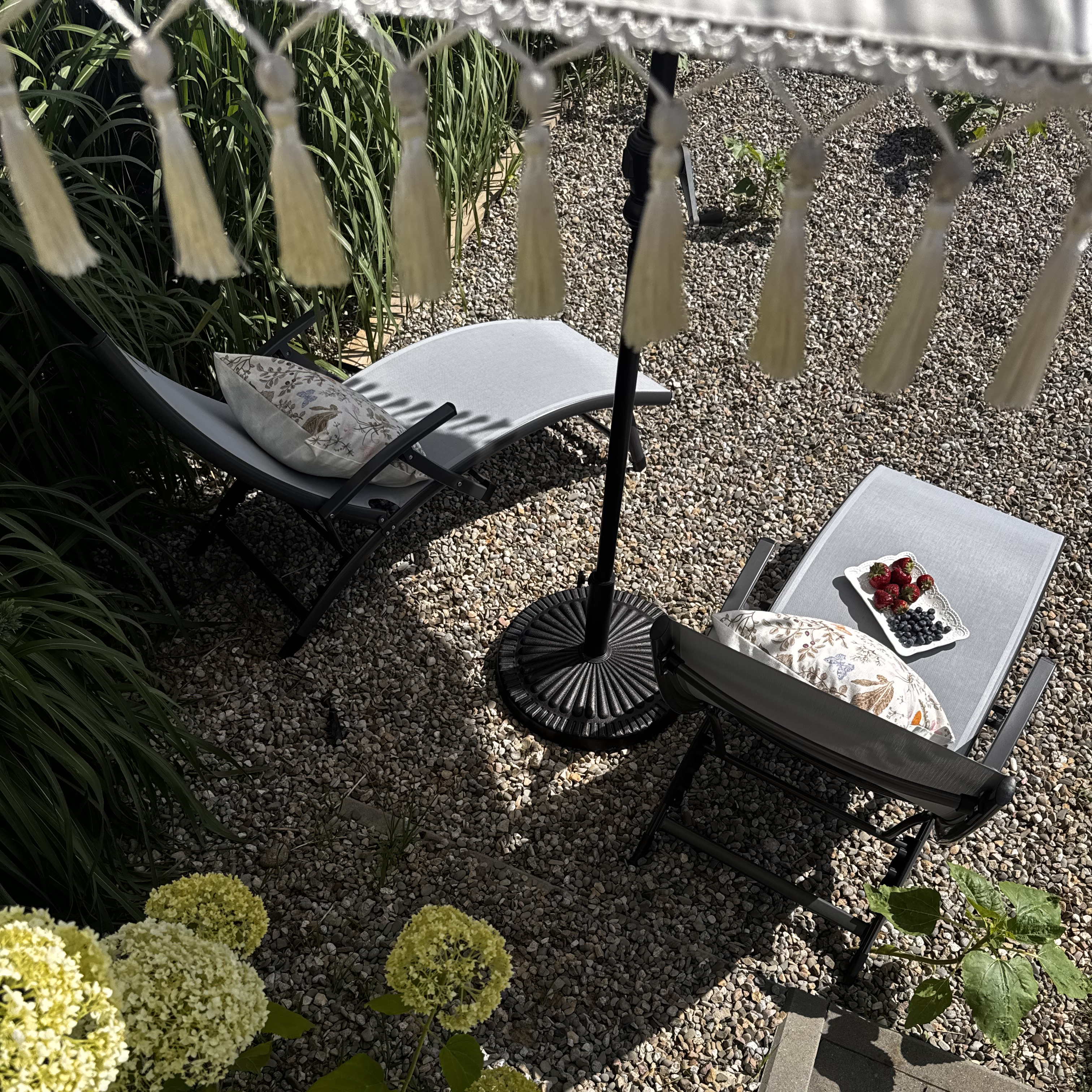 Hliníkové záhradné ležadlo Bjørkka RELAX Grey fotografia realizácie 4