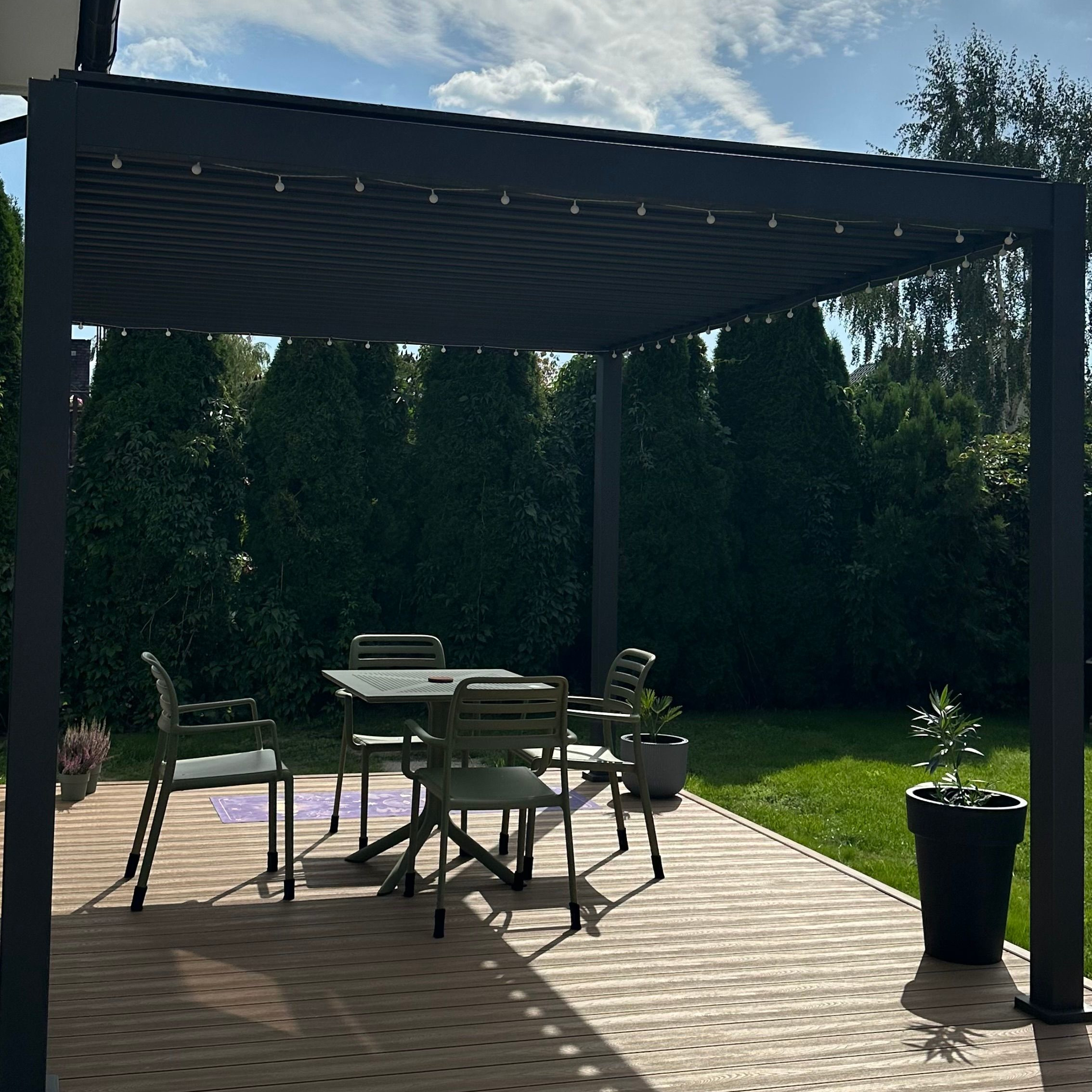 Hliníková pergola Gutroof Premium 3x4 m antracit fotografia realizácie 14