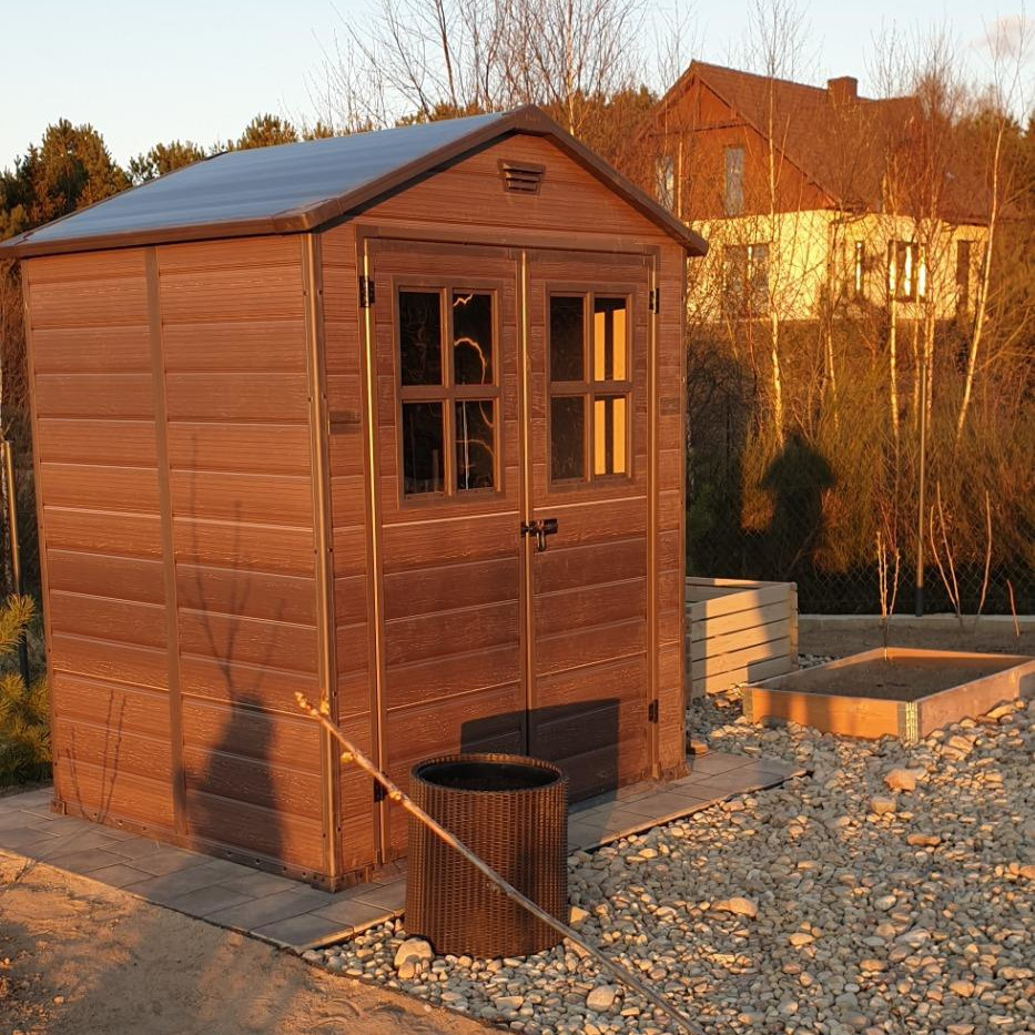 Záhradný domček Keter MANOR 6x5 DD - tmavosivý fotografia realizácie 4