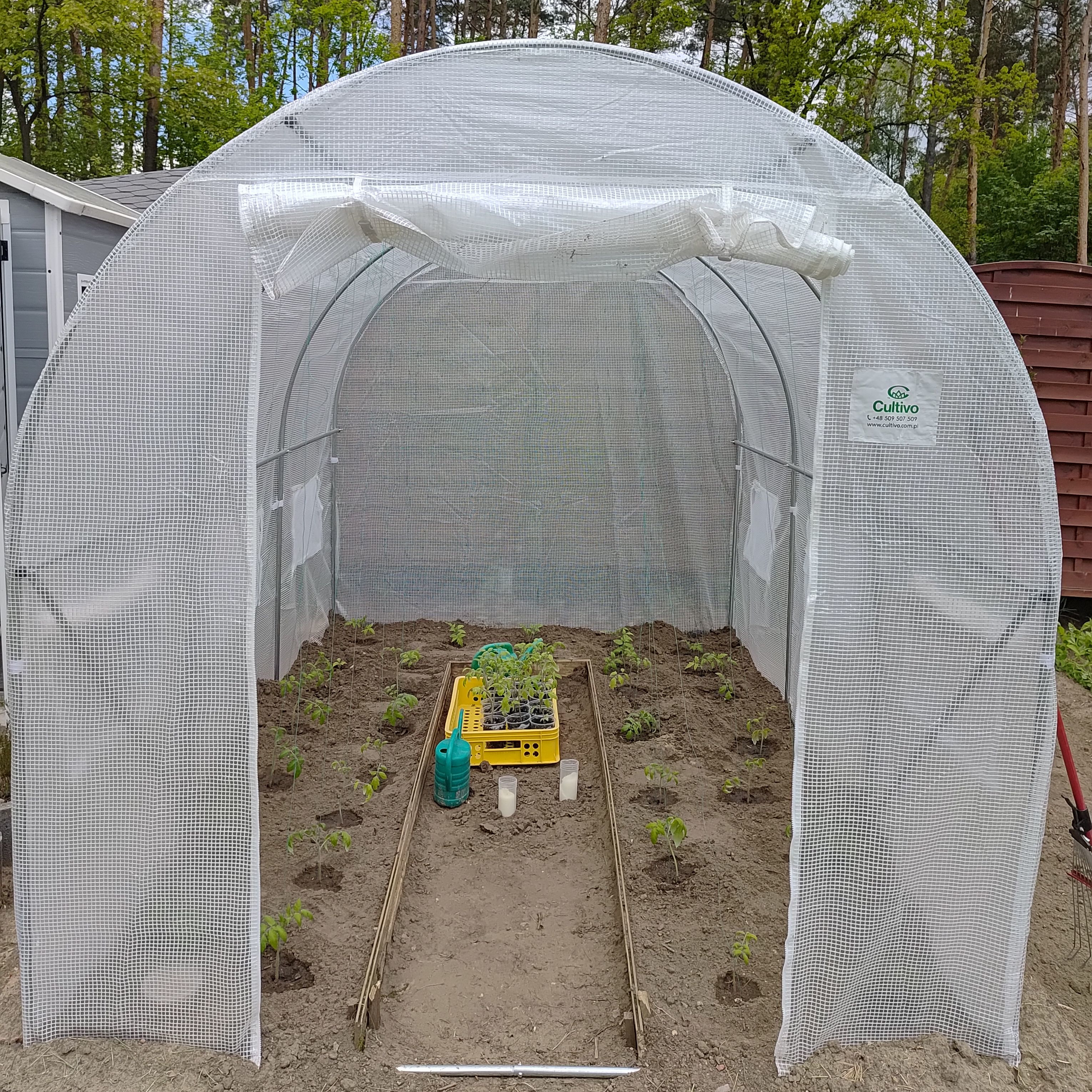 Záhradný fóliovník Cultivo 2x3 m (6 m2) biely fotografia realizácie 2