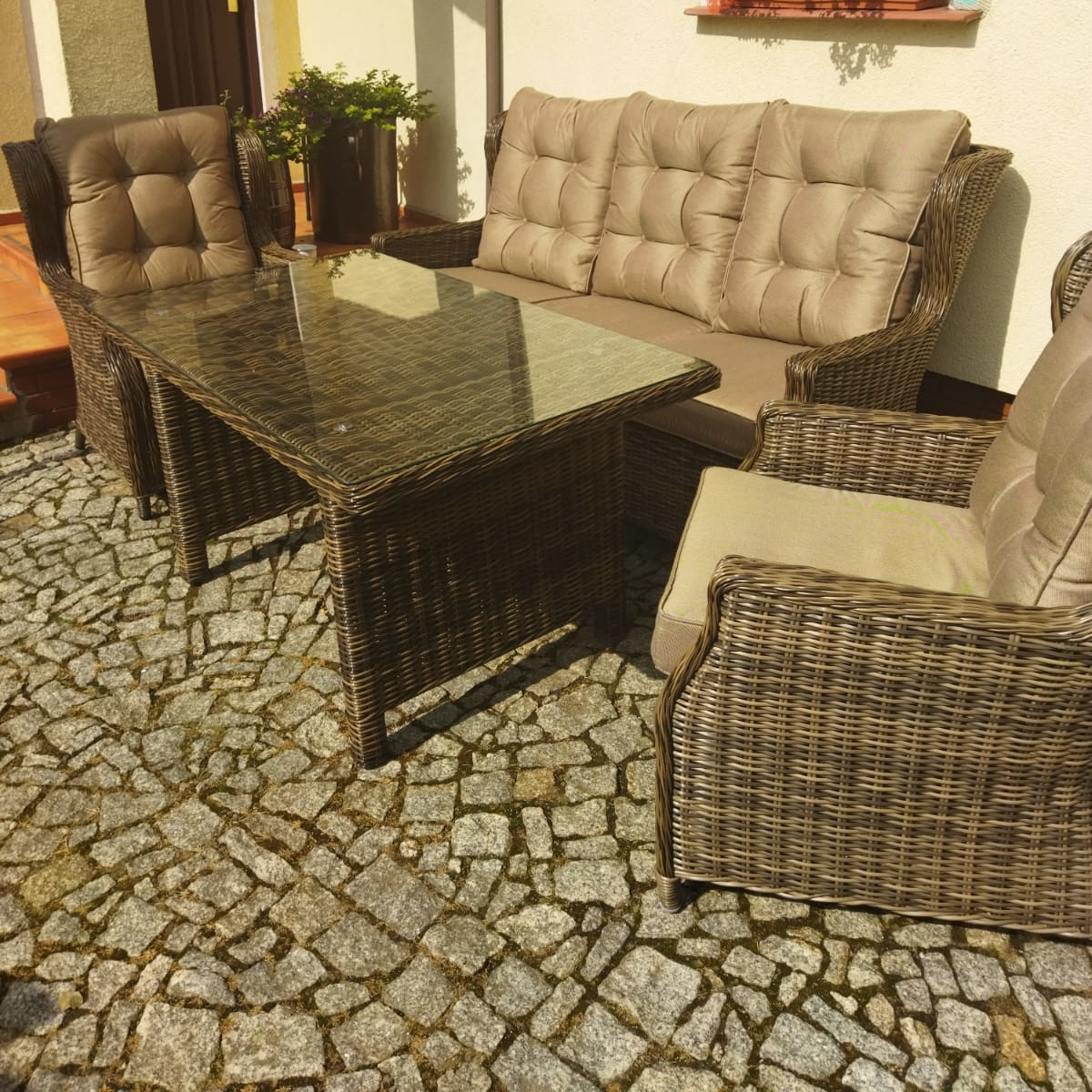 Záhradná súprava BJORKKA Trivento Dining 3 Brown fotografia realizácie 3