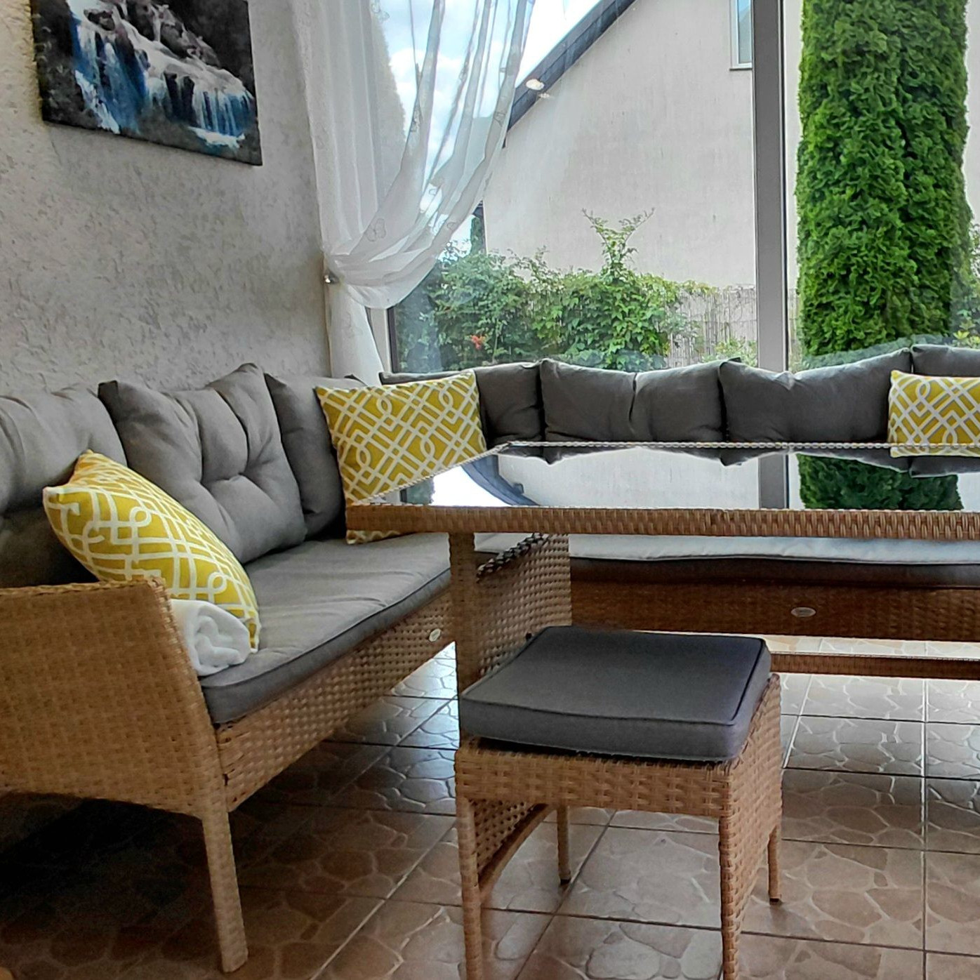 Záhradná rohová súprava BJORKKA CORTINA Beige fotografia realizácie 7