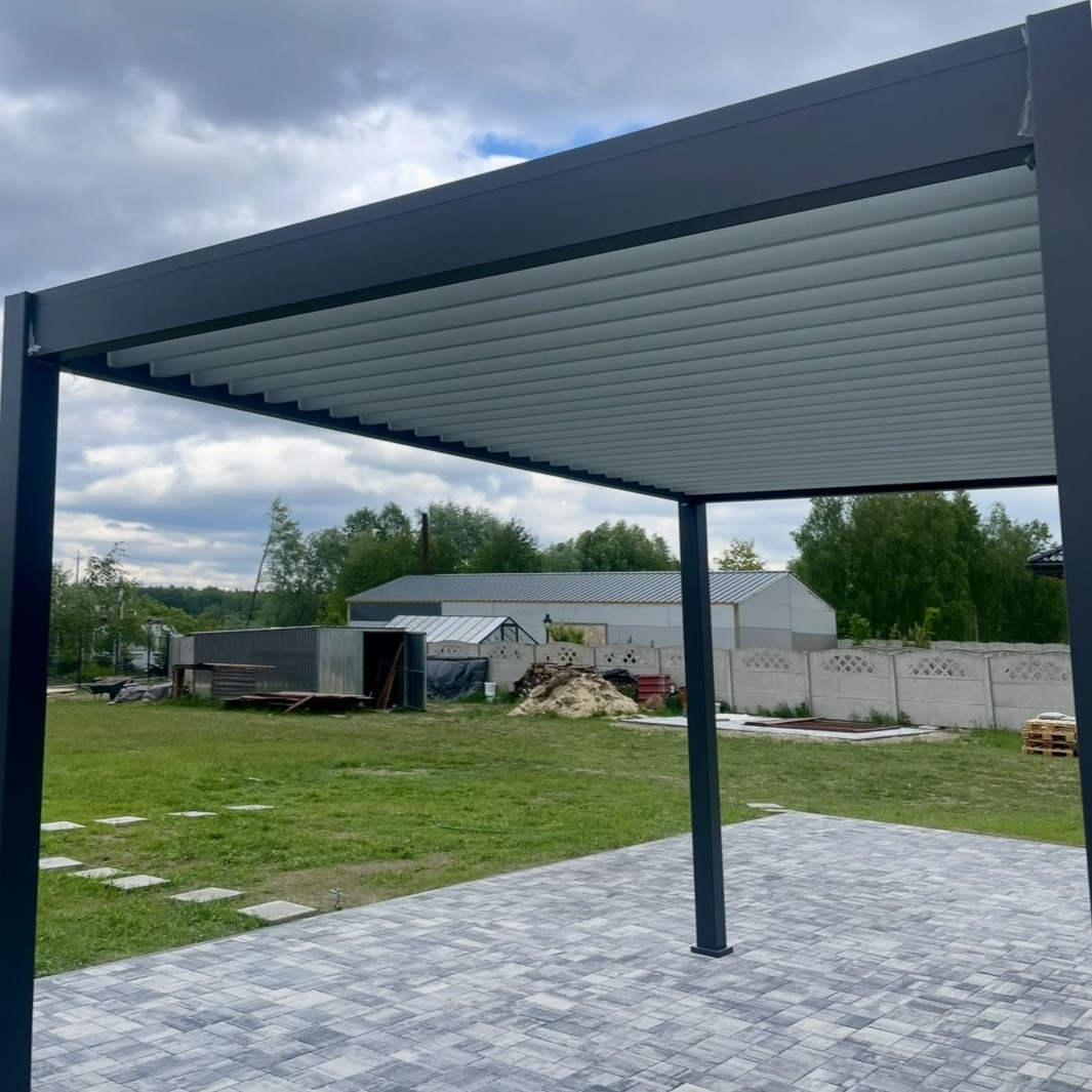 Hliníková pergola Gutroof ELEGANCE 3x4 m antracit fotografia realizácie 5