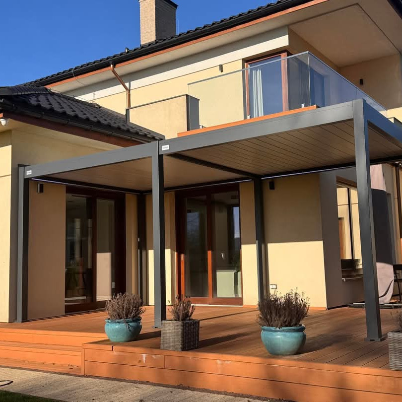 Hliníková pergola Gutroof ELEGANCE 3x6 m antracit fotografia realizácie 3