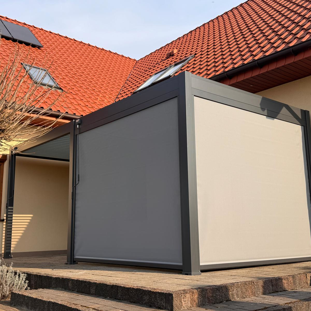 Hliníková pergola Gutroof ELEGANCE 3x6 m antracit fotografia realizácie 9
