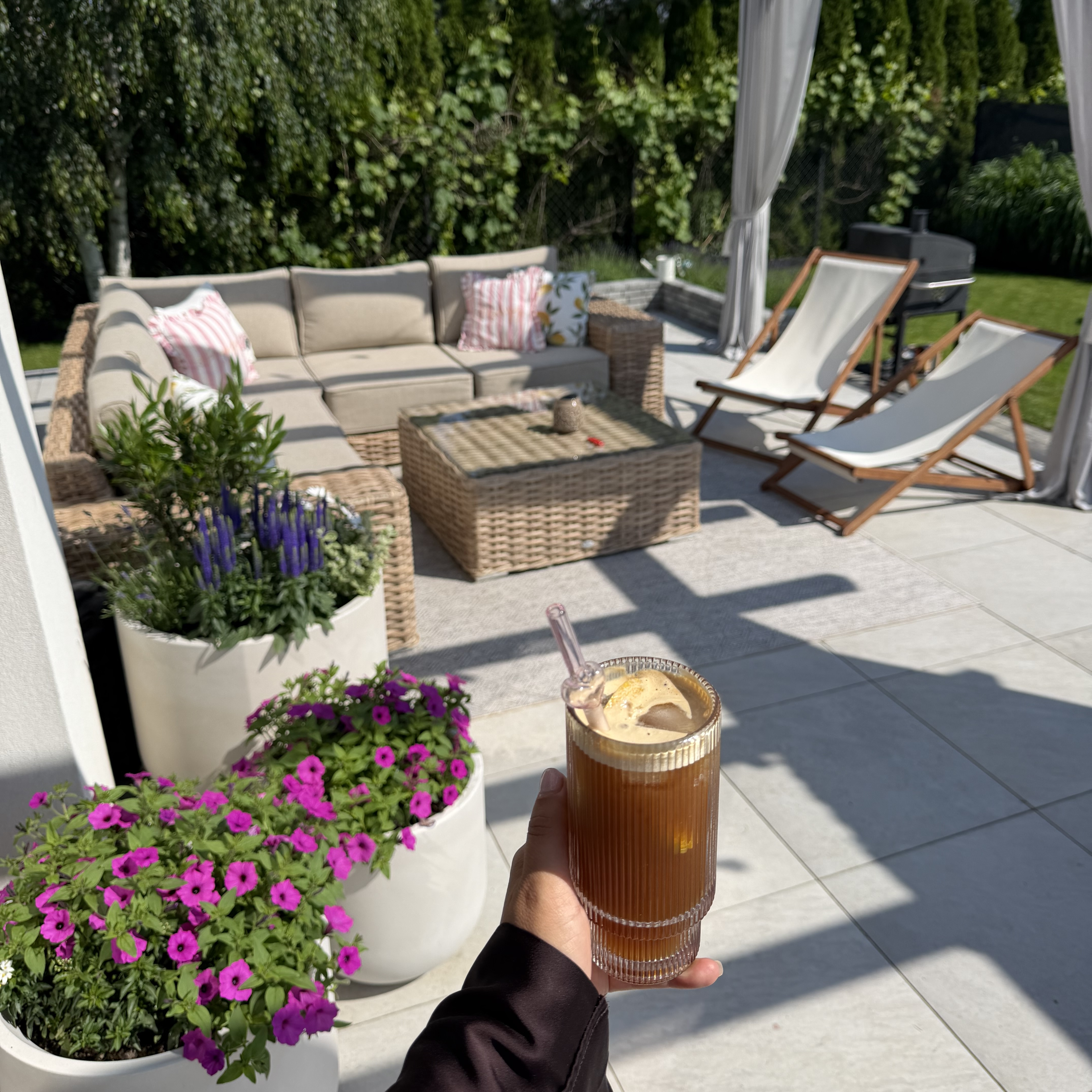 Záhradná rohová súprava Furrore VEGA CAFFE Béžová fotografia realizácie 1