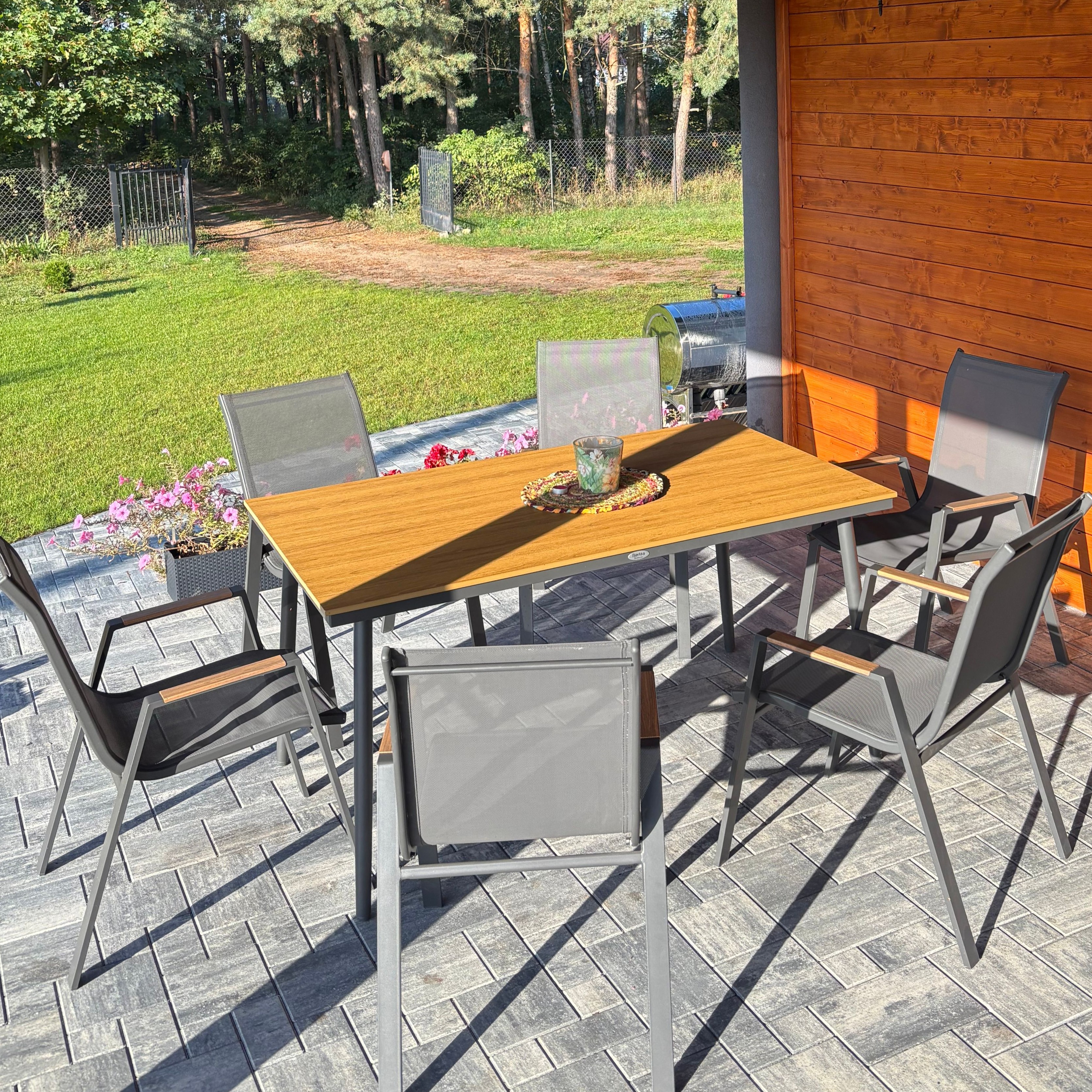 Jedálenská súprava NOVA DINING 6+1 Dark Grey - Bjørkka fotografia realizácie 1