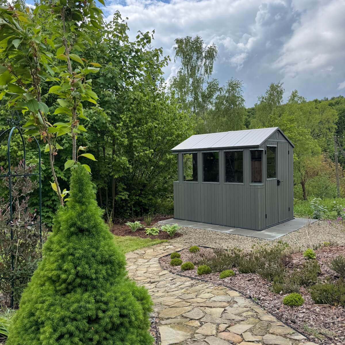 Záhradný domček so skleníkom Keter Potting Shed 6x8 fotografia realizácie 2