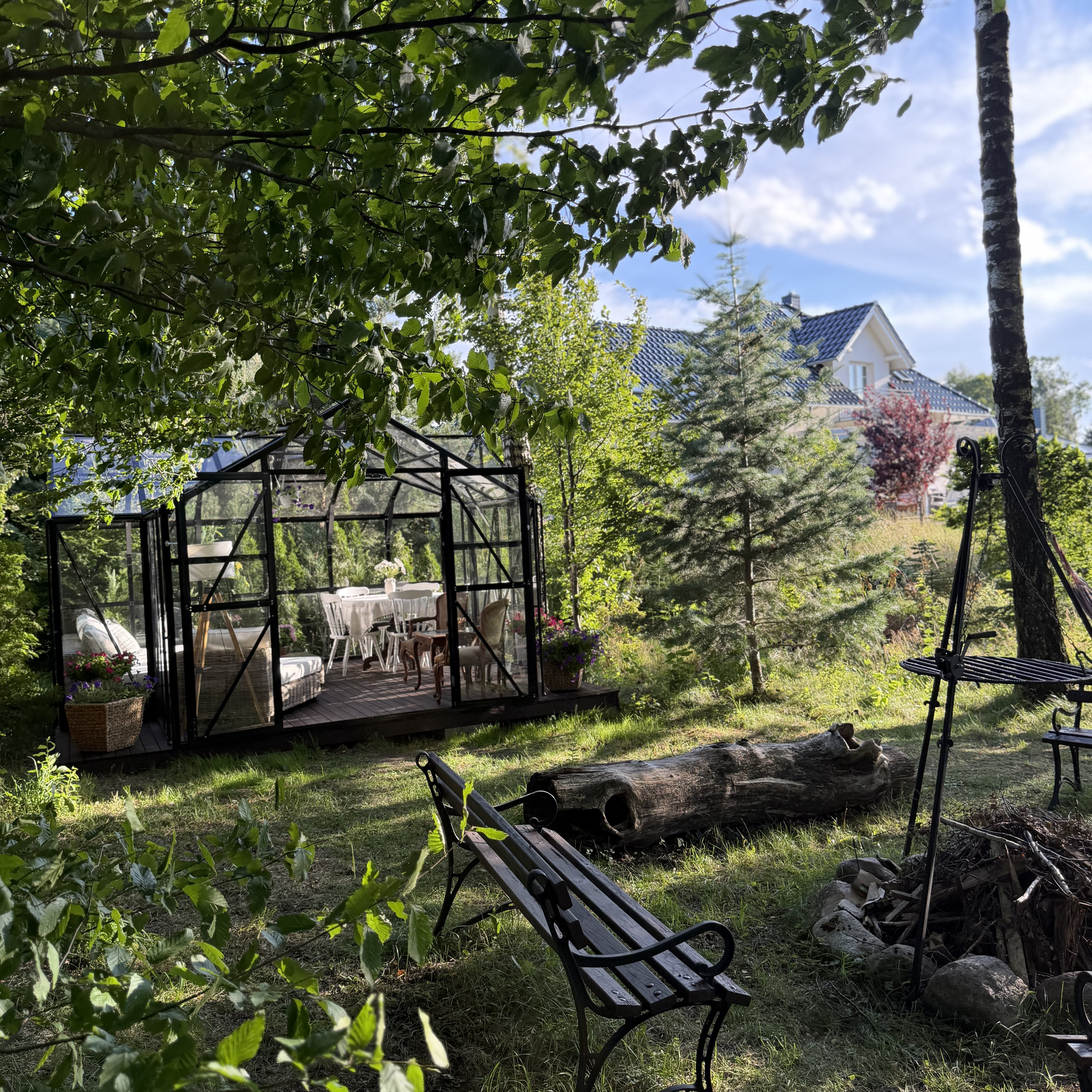 Zimná záhrada Gutroof TRIBECA čierna 433x431 cm fotografia realizácie 2