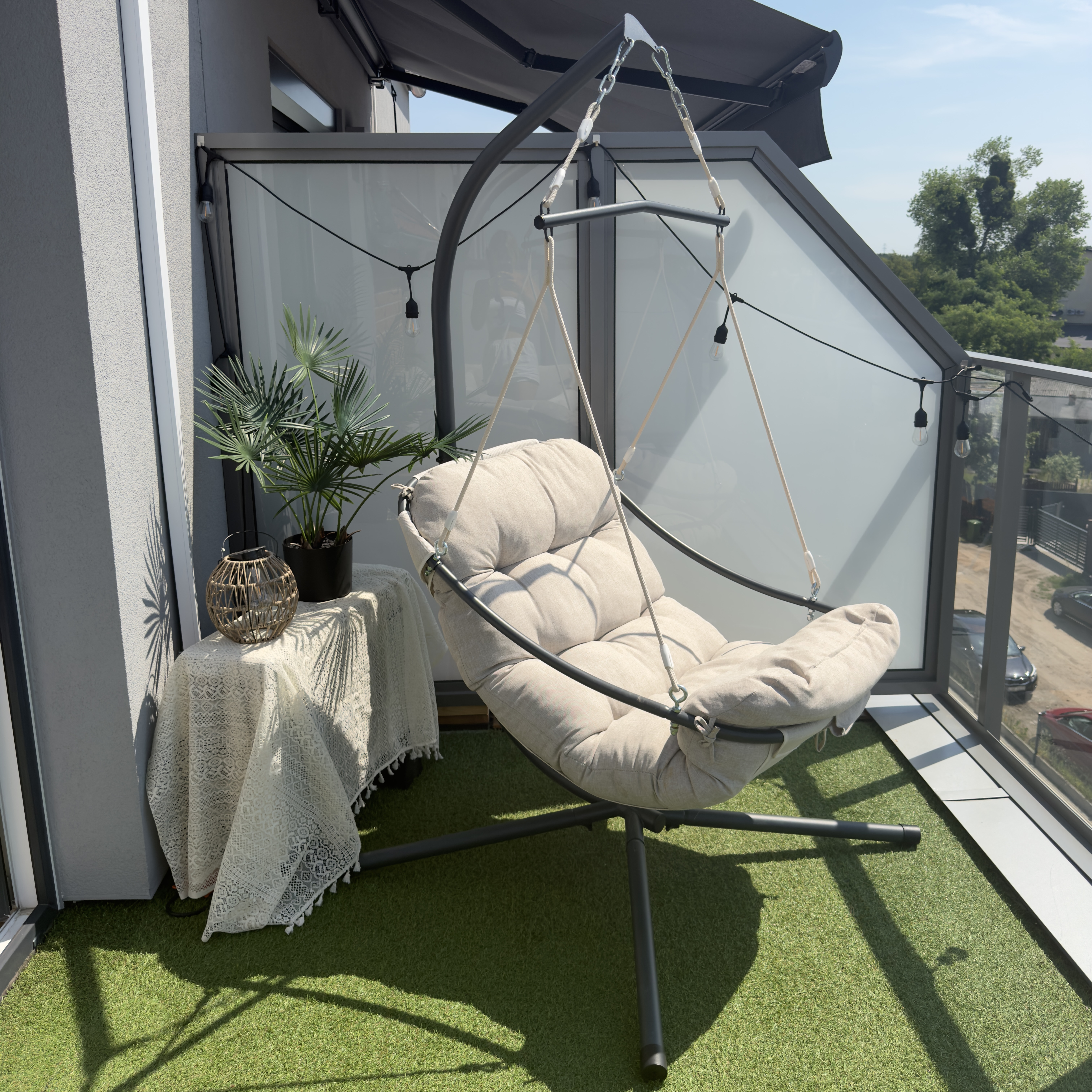 Závesné kreslo ORINOKO Beige - Bjørkka fotografia realizácie 1