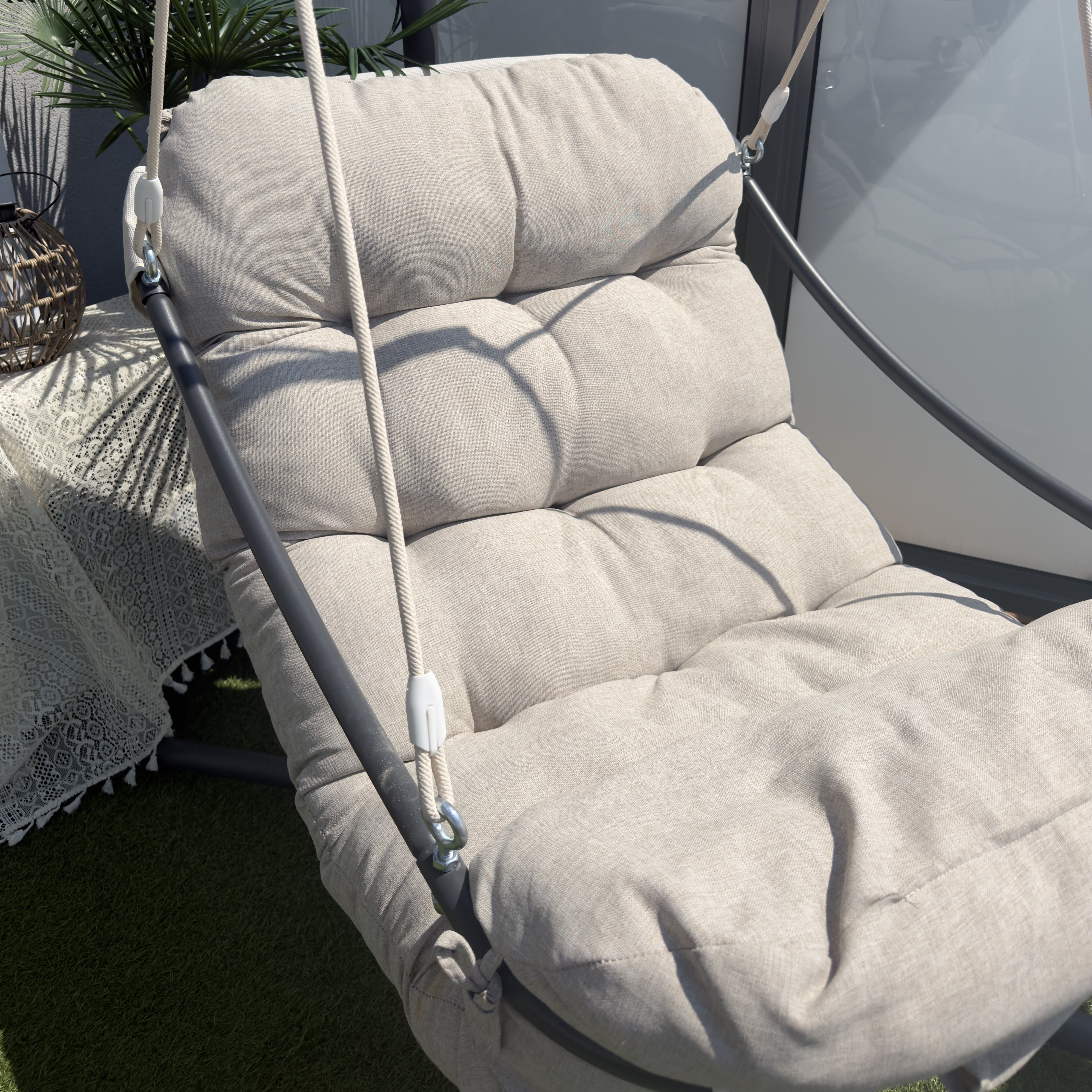 Závesné kreslo ORINOKO Beige - Bjørkka fotografia realizácie 2