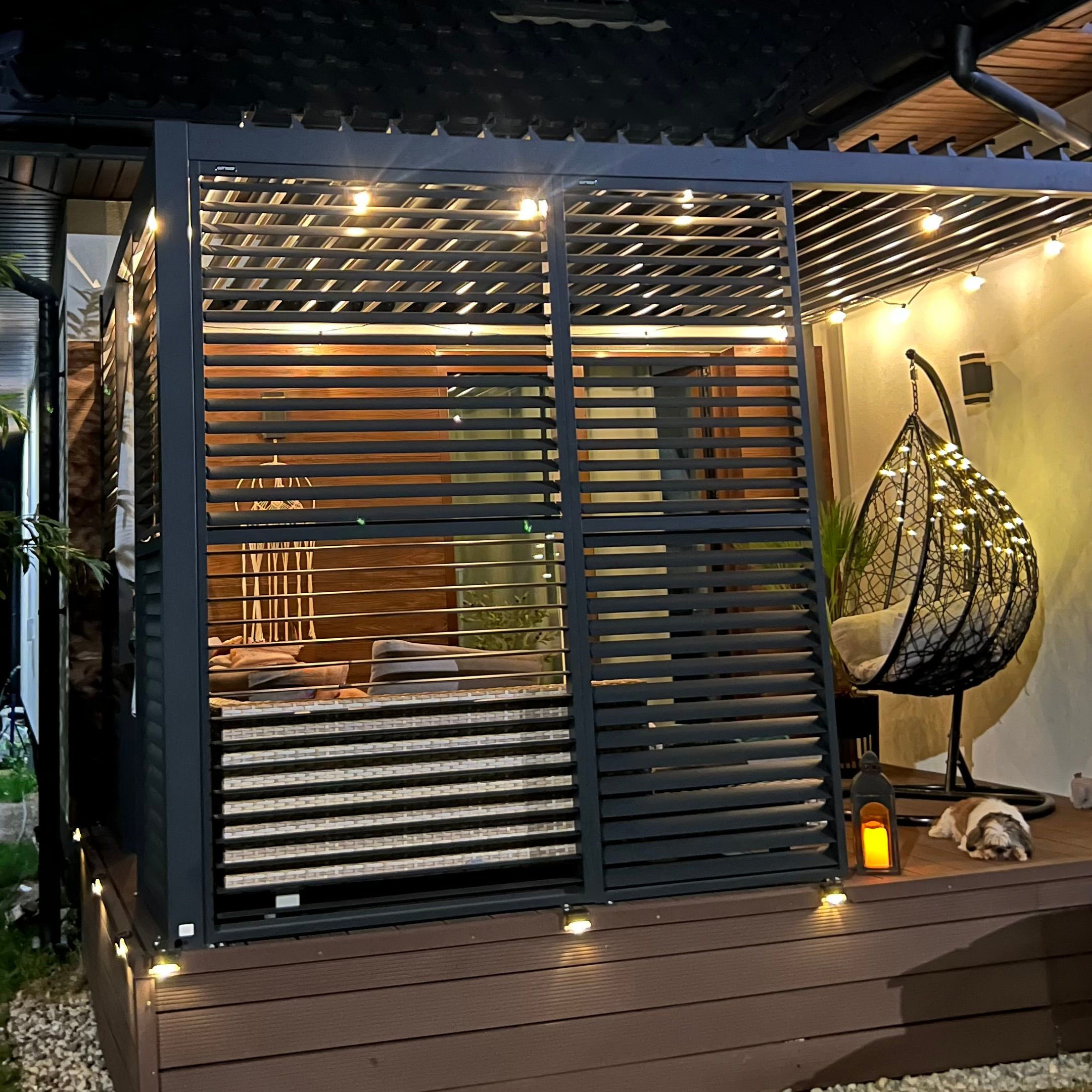 Záhradná terasa pergola PRIMARY 3x4 Antracit - Gutroof fotografia realizácie 1