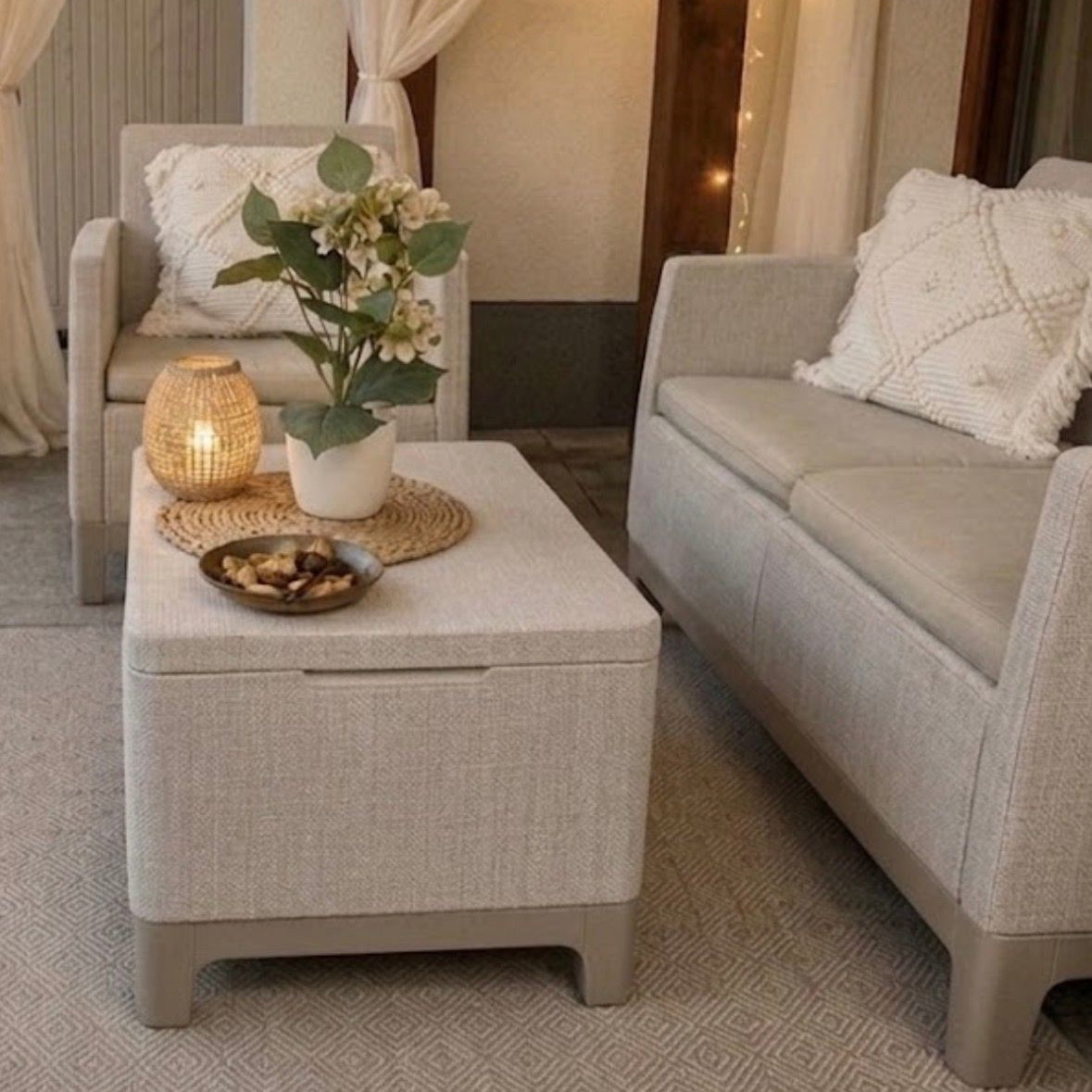 Záhradný set nábytku Scandi Forma Pebble Grey-Soft Beige/oat - Keter fotografia realizácie 3