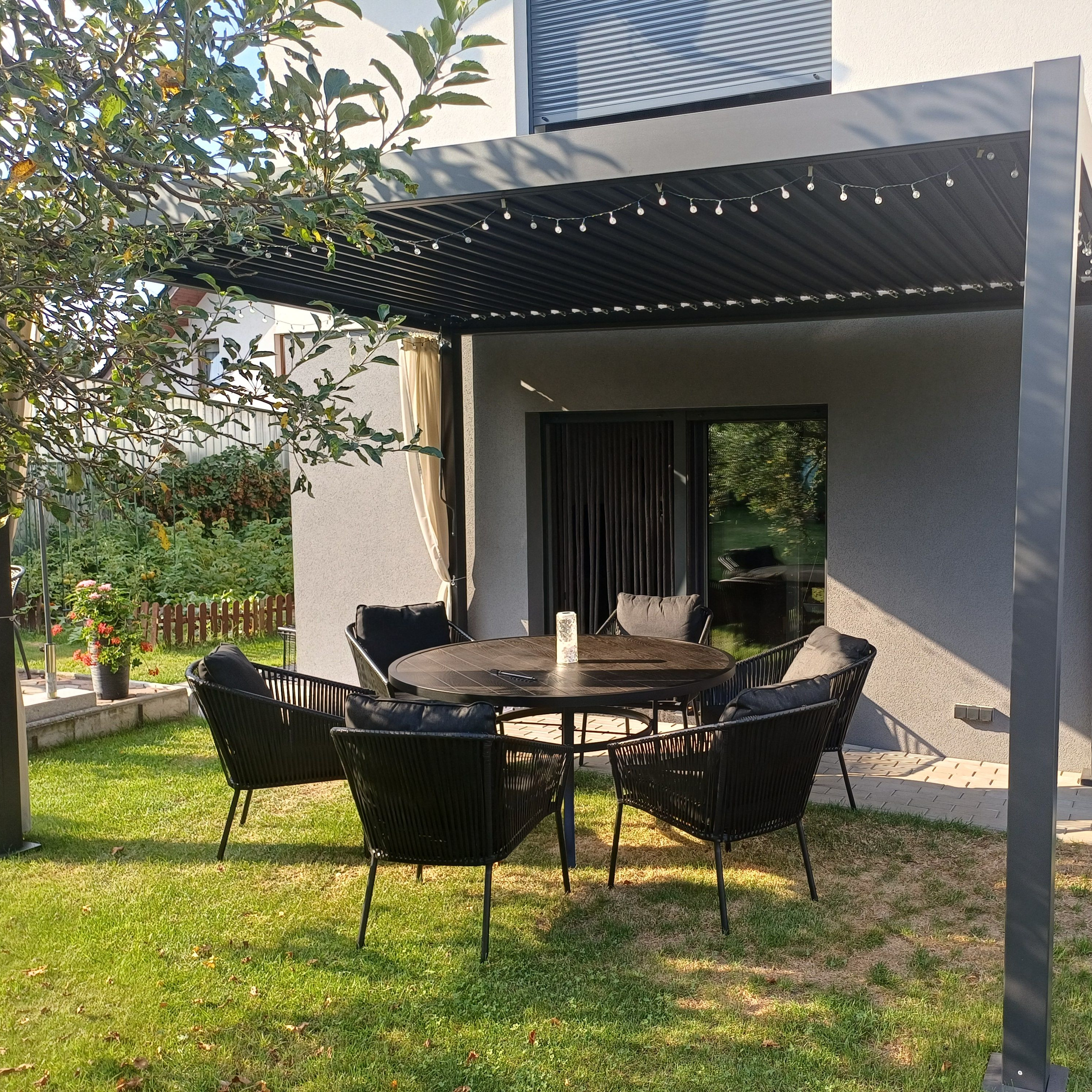 Záhradný set TAMARA DINING 6+1 Dark Grey - BJORKKA fotografia realizácie 2
