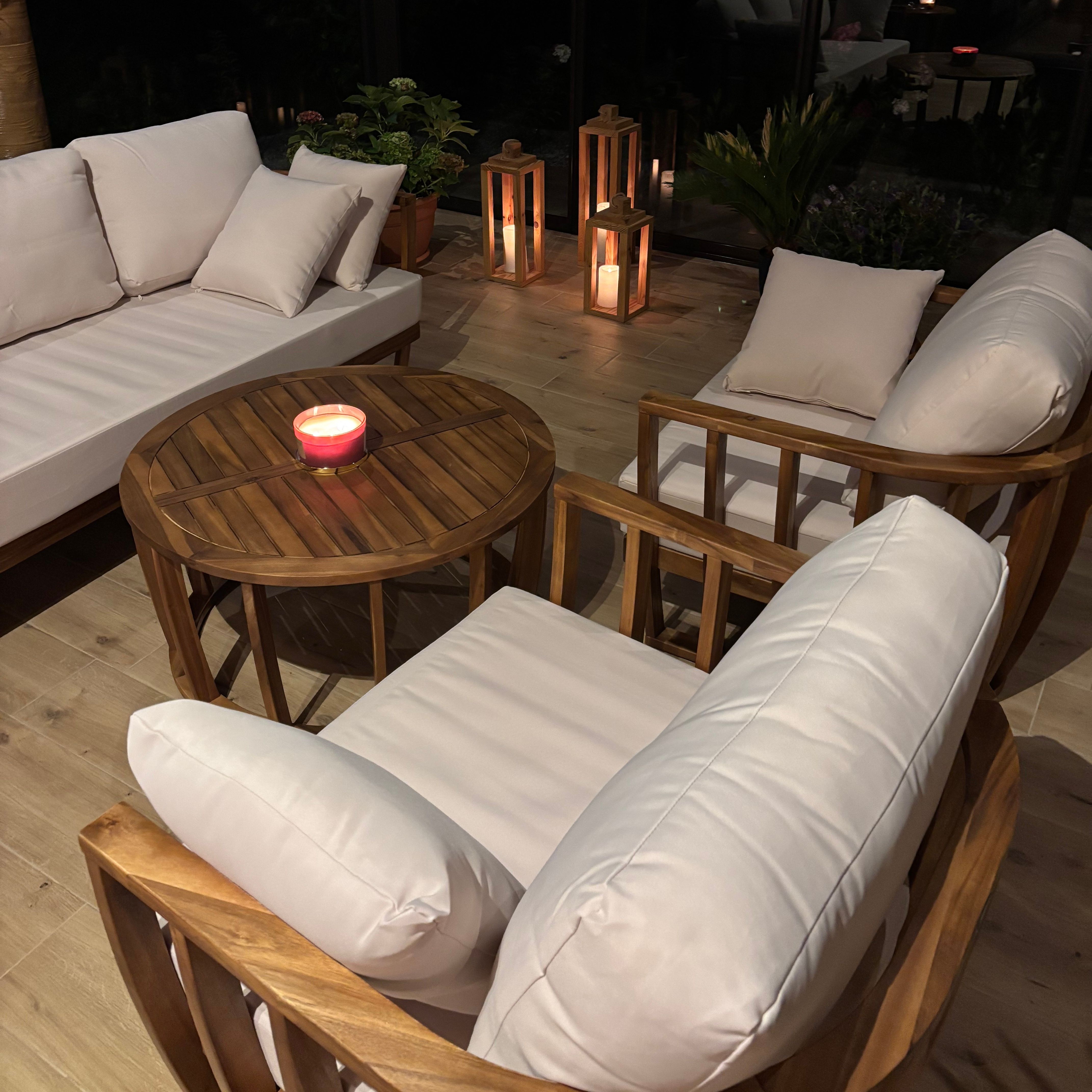 Záhradná zostava NUVIA CAFFE MAX drevená AKÁCIA - BJORKKA fotografia realizácie 5