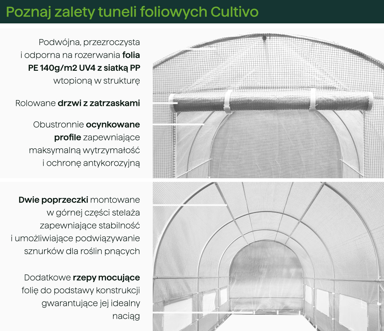 Poznaj zalety tuneli foliowych Cultivo
