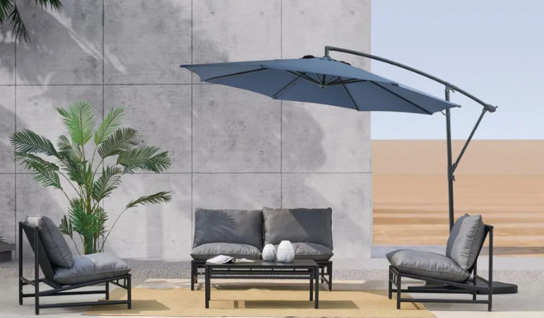 Bočn&yacute; z&aacute;hradn&yacute; slnečn&iacute;k SANTORINI 3m Navy Blue - Focus Garden